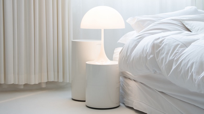 White table lamp