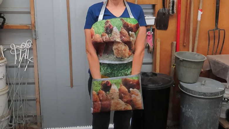 apron made from feed bag