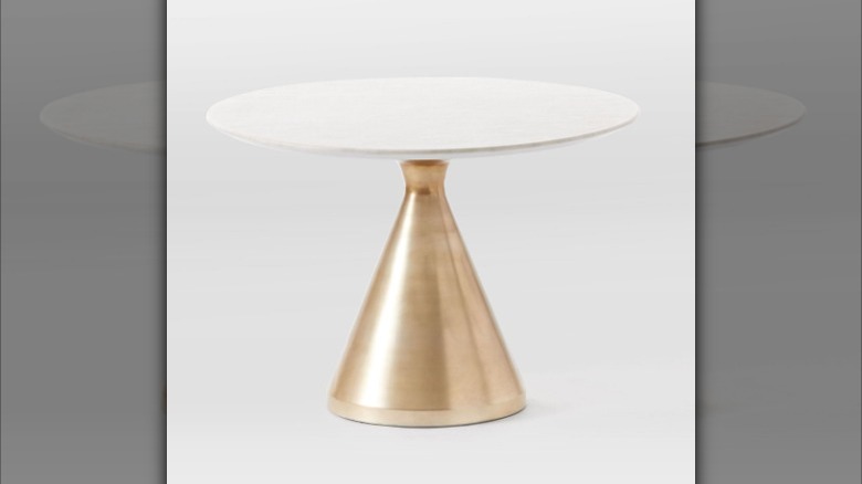 Silhouette pedestal table