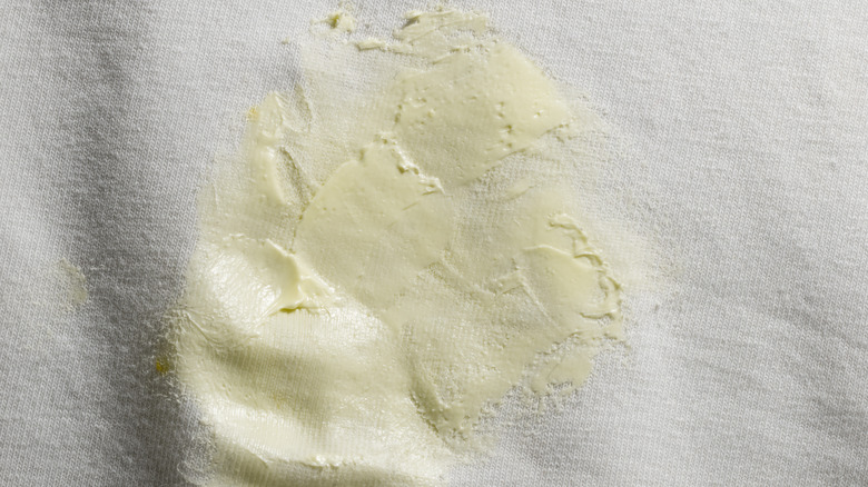 butter smeared on cloth