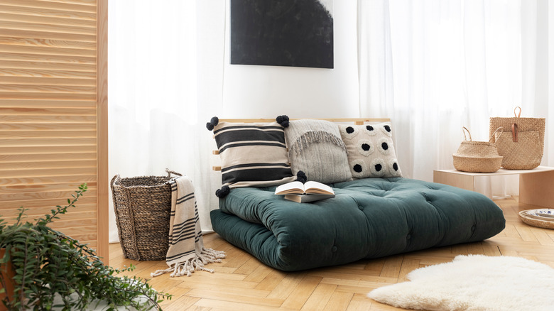 15 Stylish Futons That Are Perfect For Your Dorm Room   Folded Mattress 1666455685 