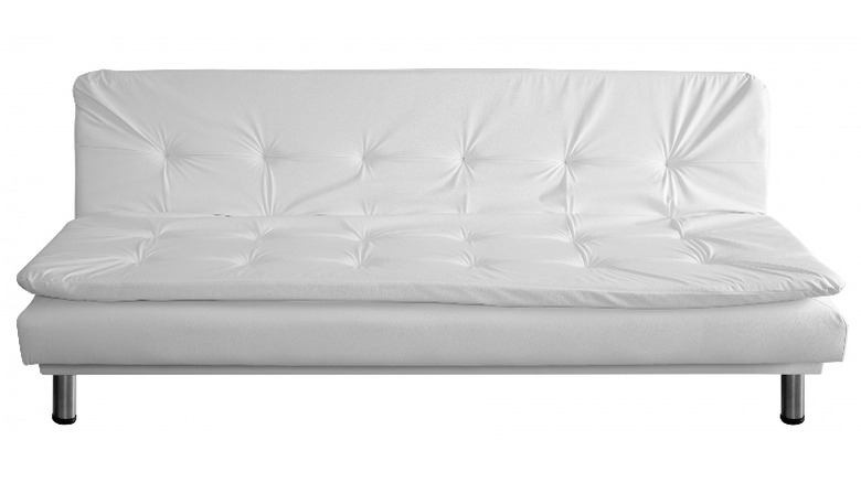 White leather futon