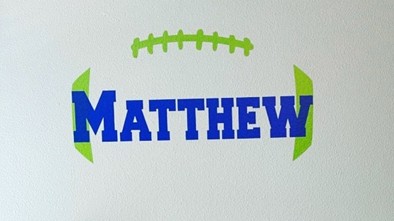 personalized football sticker