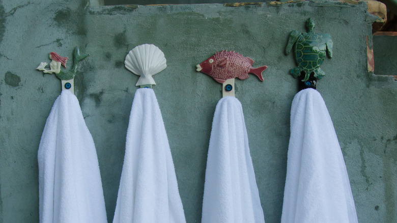 sea creature towel hooks