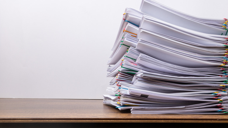 stack of documents