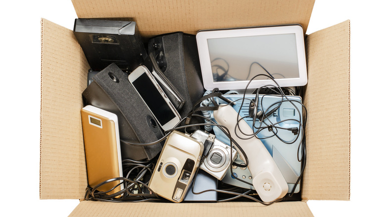 Old electronics in a box