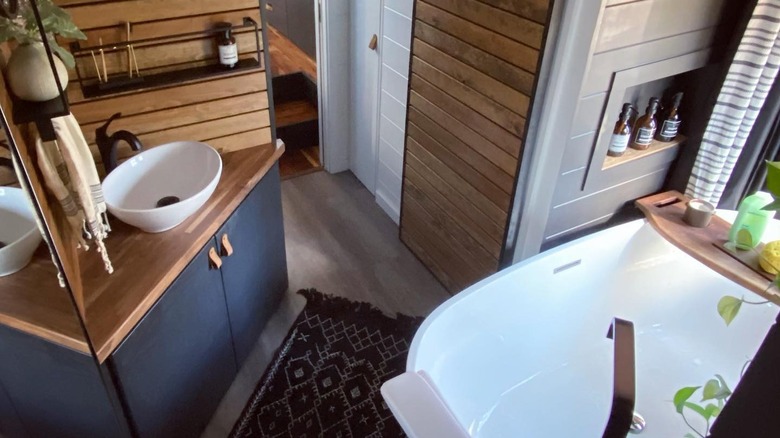 Tiny bathroom with full bath