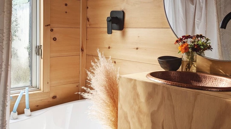 Tiny bathroom with tub