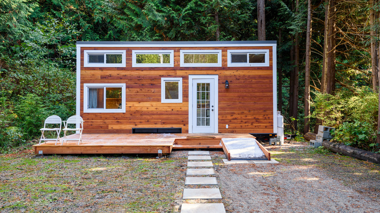 wooden tiny cabin