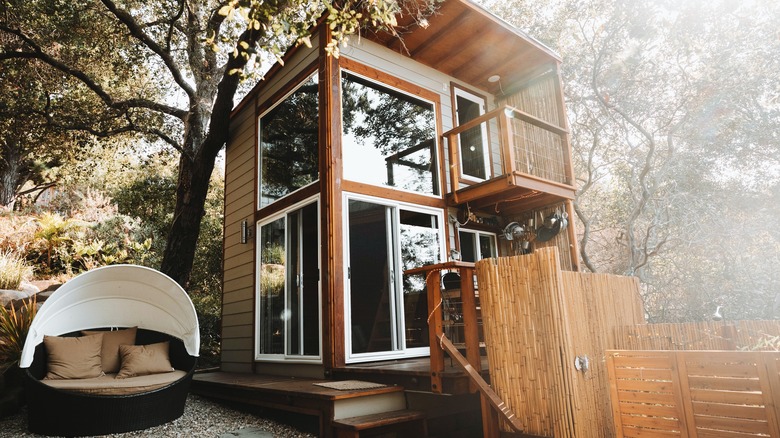 canyon tiny house with second floor