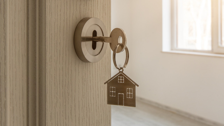 key in a door lock