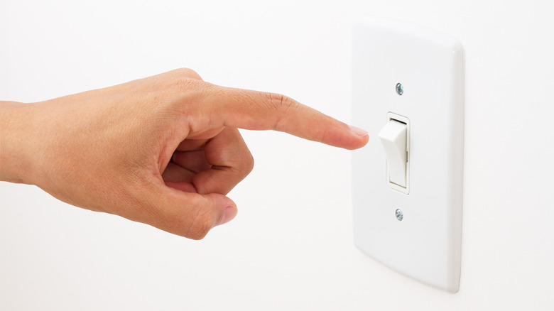 using a light switch