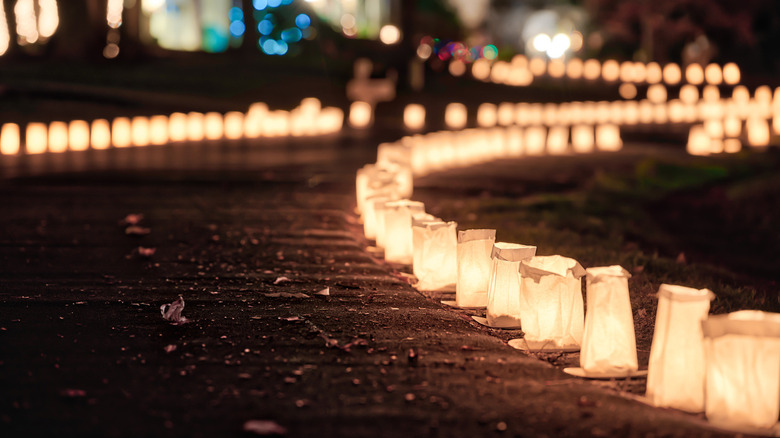 Christmas Eve candle lights