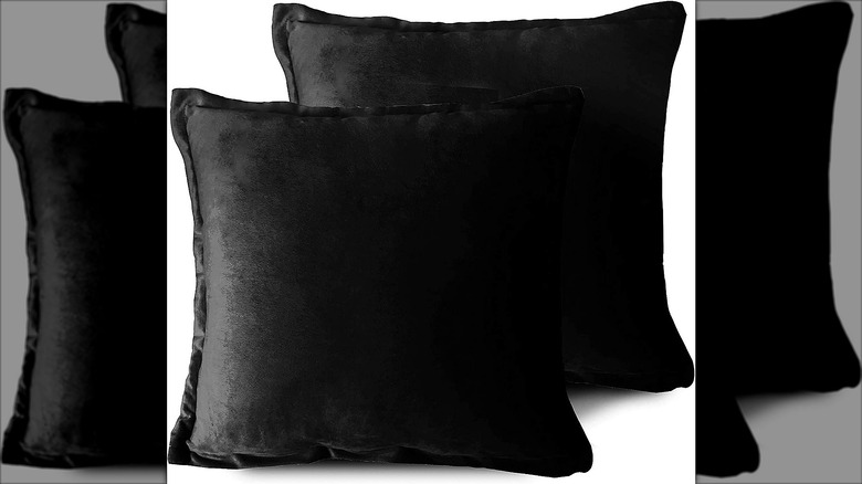 Black throw pillows