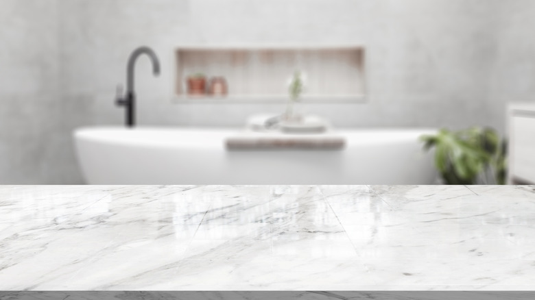 Marble bathroom tile