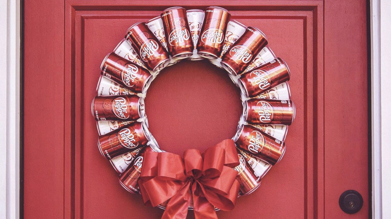 Wreath made of soda cans