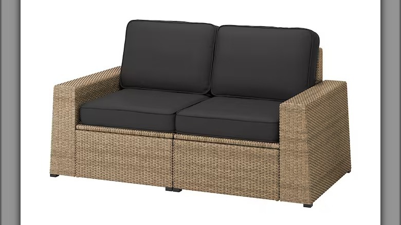 Black outdoor sofa