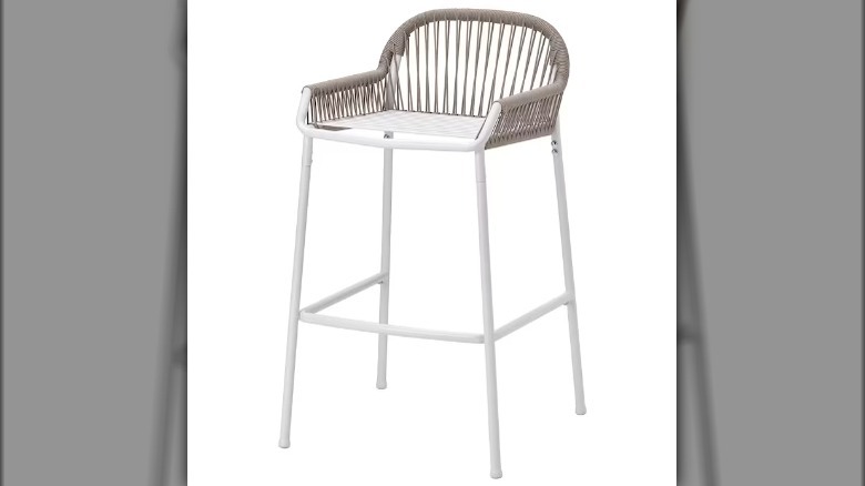 Metal outdoor bar stool