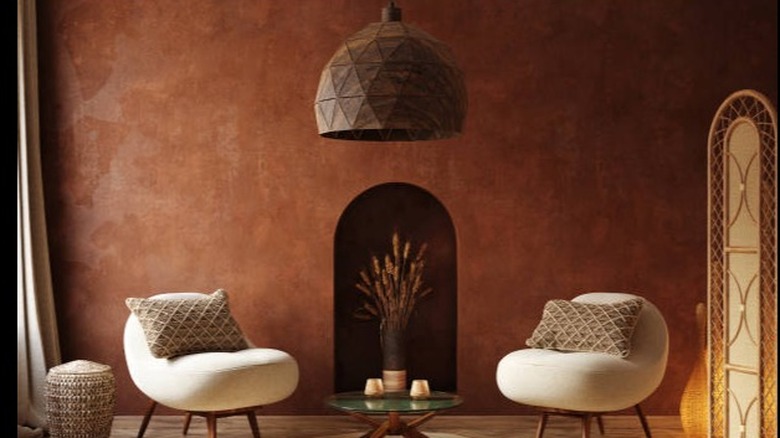 Bronze brown wall