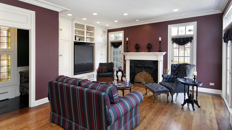 Brownish purple living room 