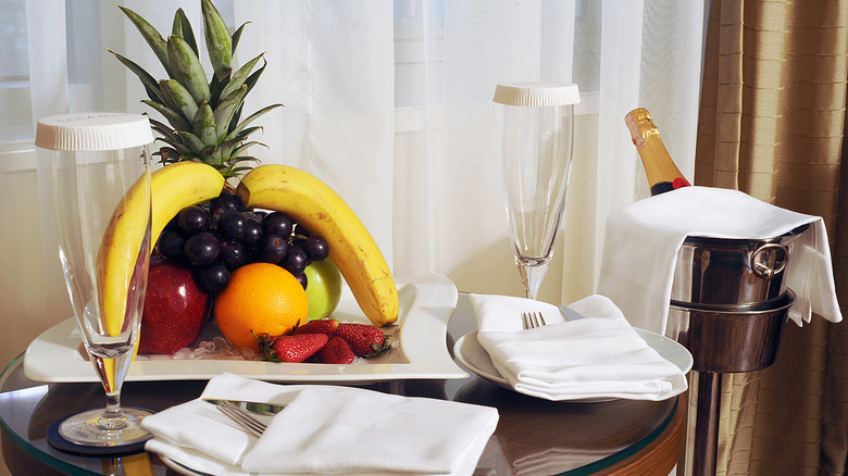 Bar cart with fruits