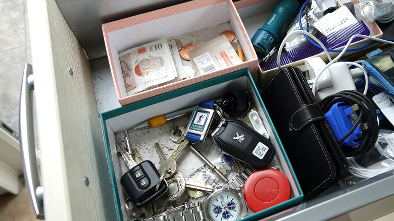Semi-organized junk drawer