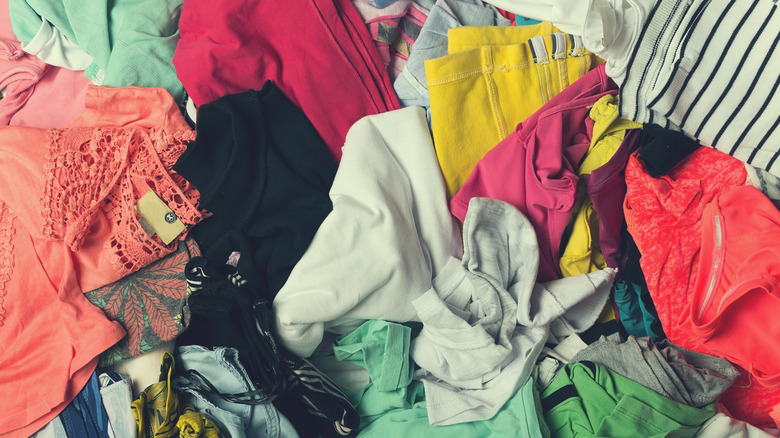 clutter of clothes