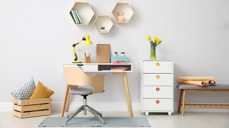 Shelves on a wall