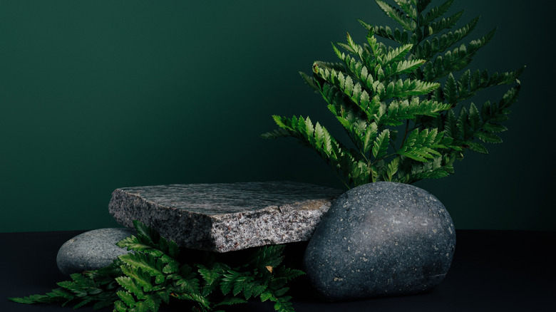 stacked stone bird baths