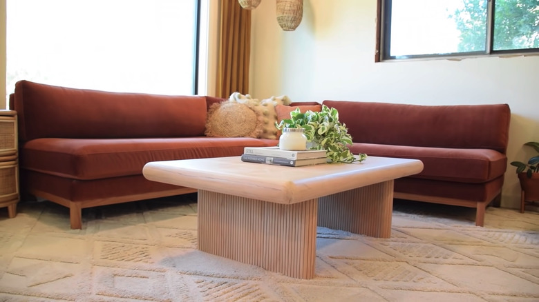 fluted leg coffee table