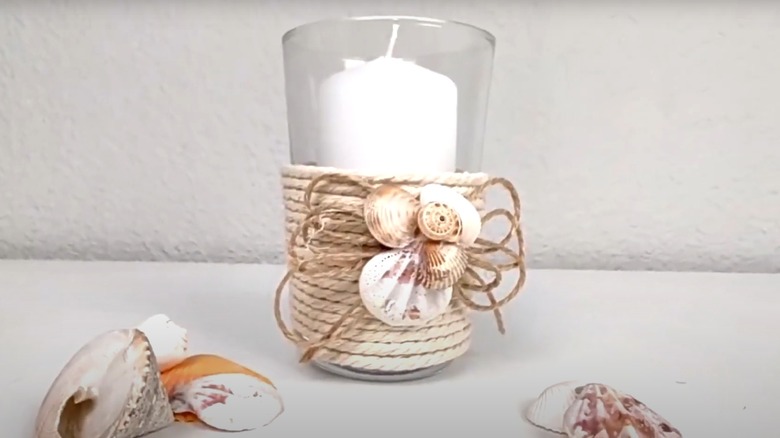 wrapped candle holder