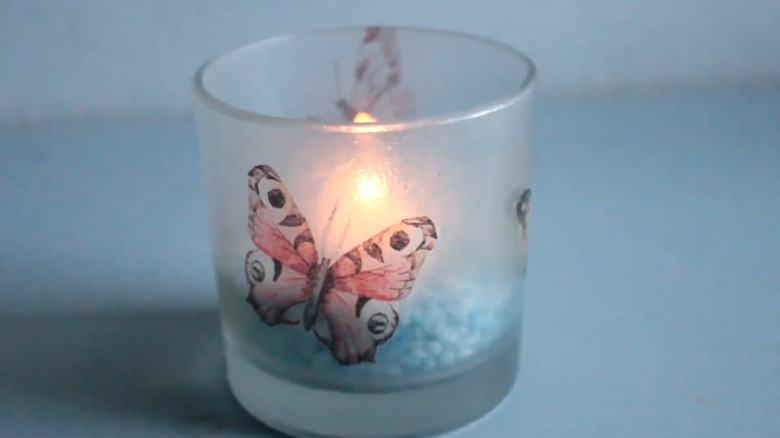 butterfly votive holder