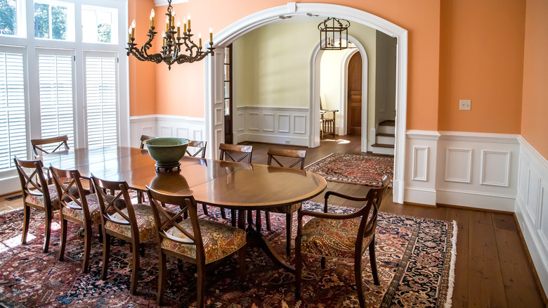 Orange dining room