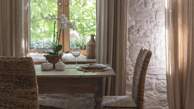 Textured table and chairs