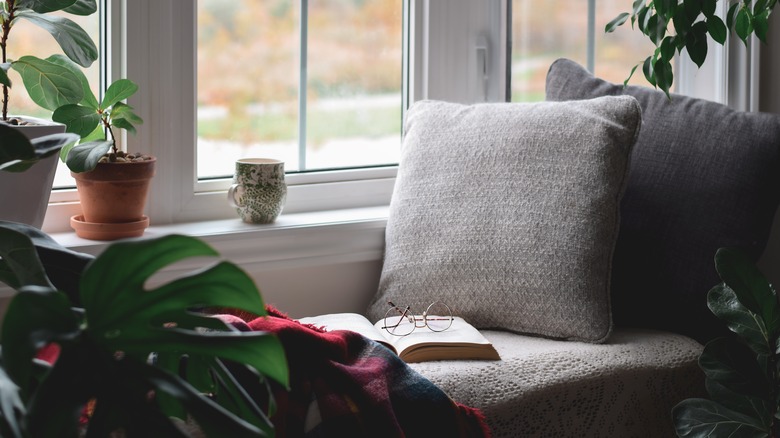 window seat with soft cushion