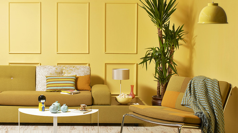 light yellow living room