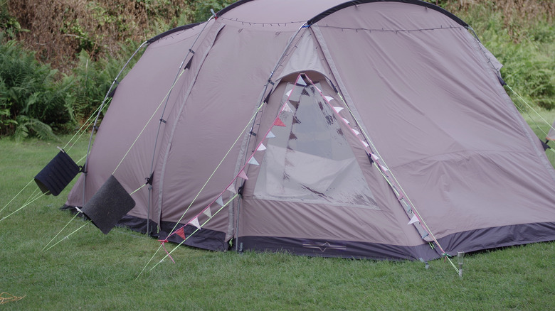 Tent with bunting