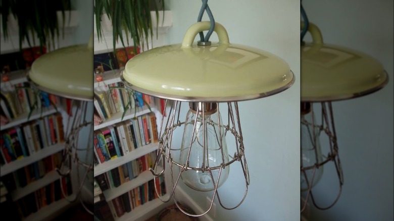 green lid pendant light