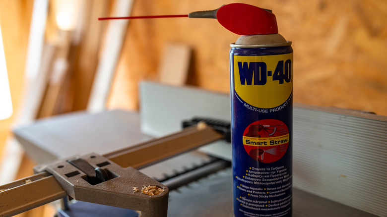 WD-40 spray on counter