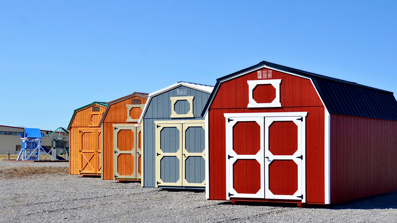 various barn sheds