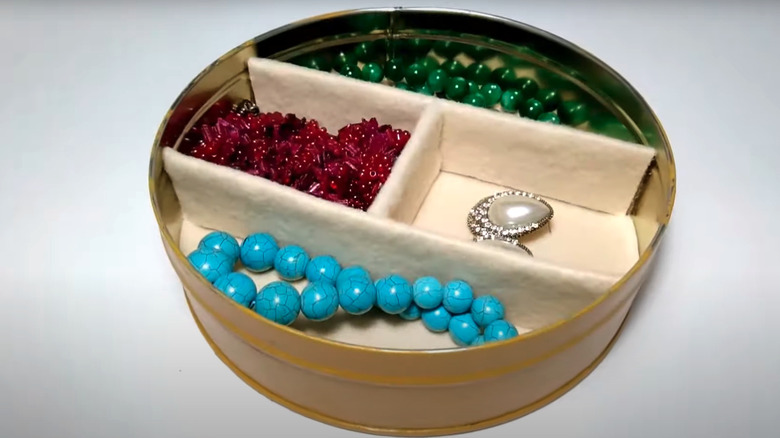 Cookie tin jewelry box