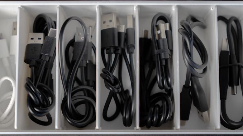 Cords organized in sections