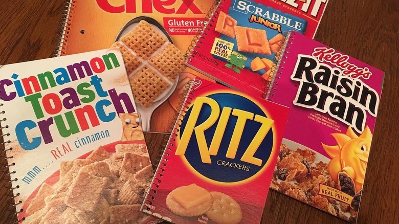 Cereal box notebooks