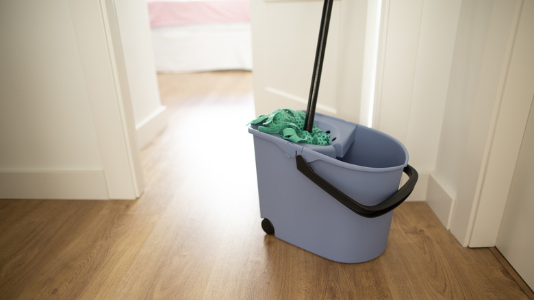 Floor mopping bucket