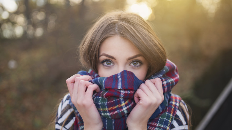 woman with scarf