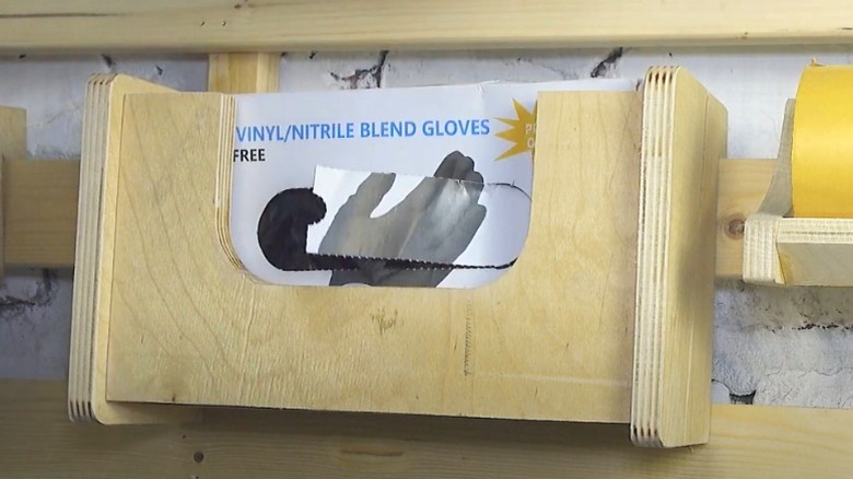 French cleat disposable glove holder