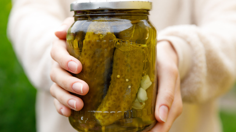 pickles in a jar