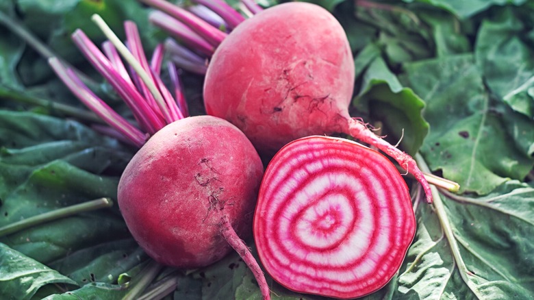 sliced red beets