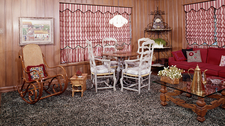 70s living room with shag carpet