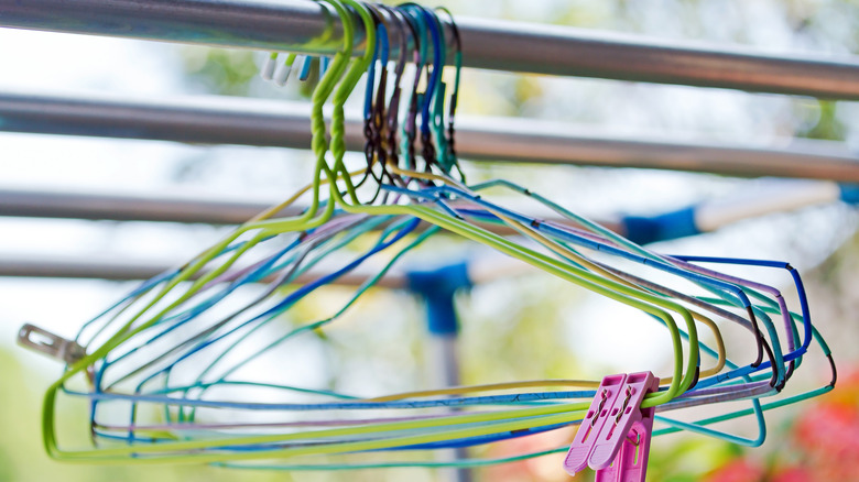 hangers hanging from rod